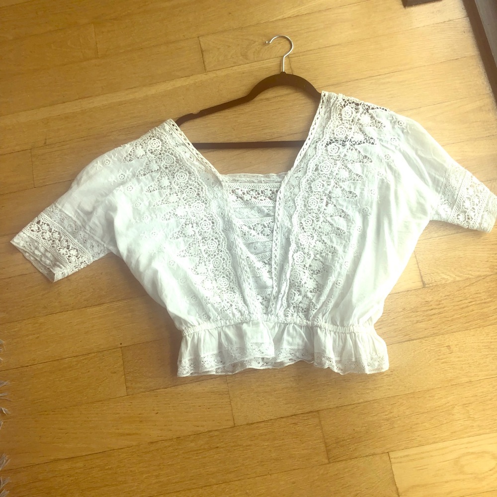 LoveShackFancy white eyelet top